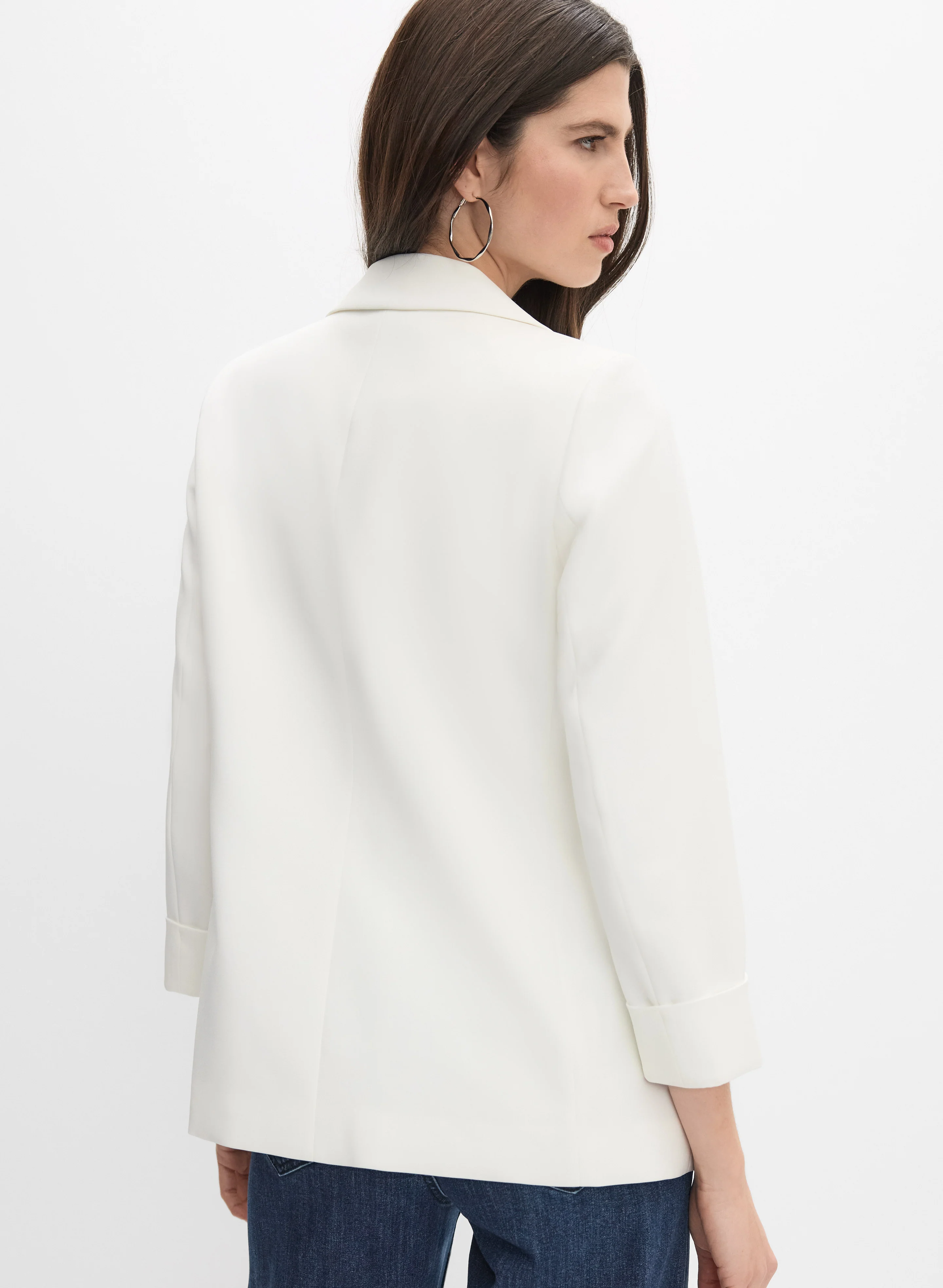 Twill Open Front Blazer - Image 4