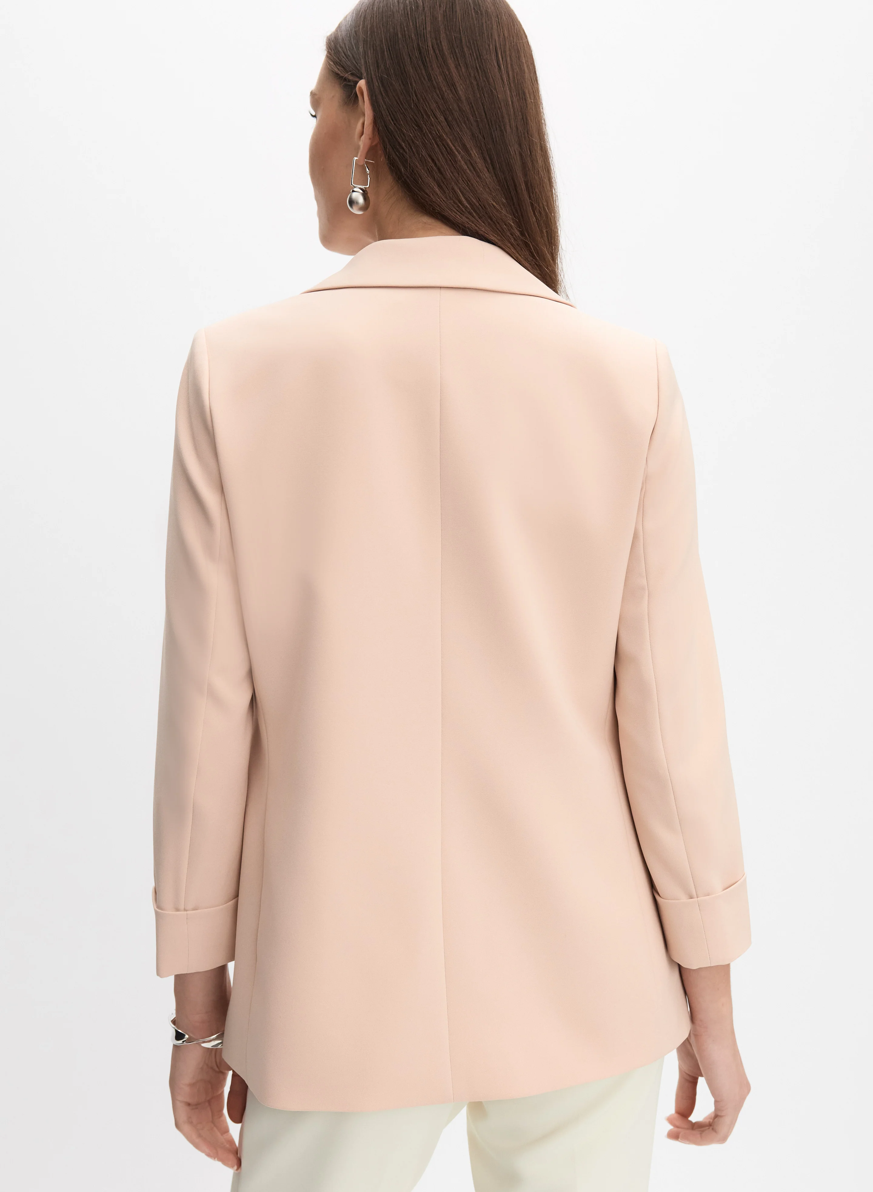 Twill Open Front Blazer - Image 5