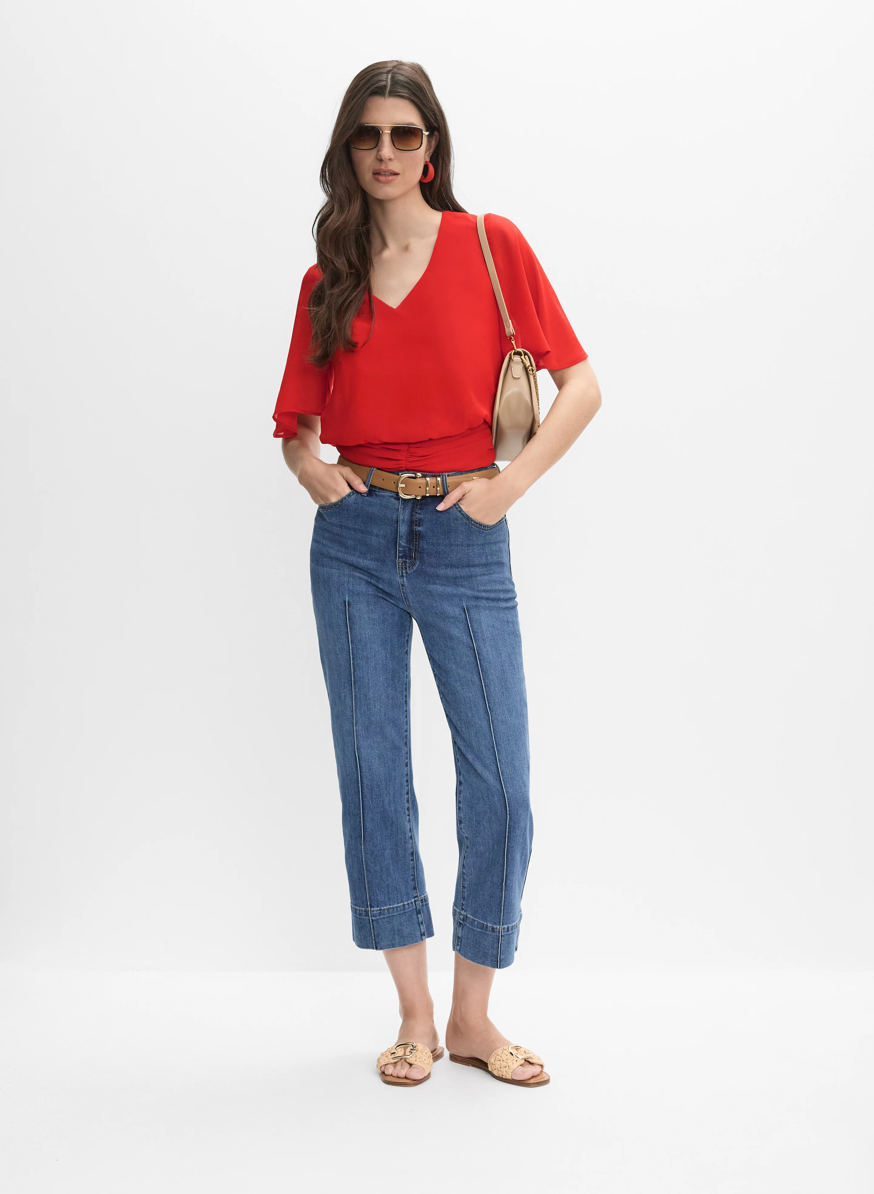 V-Neck Chiffon Blouse - Image 3