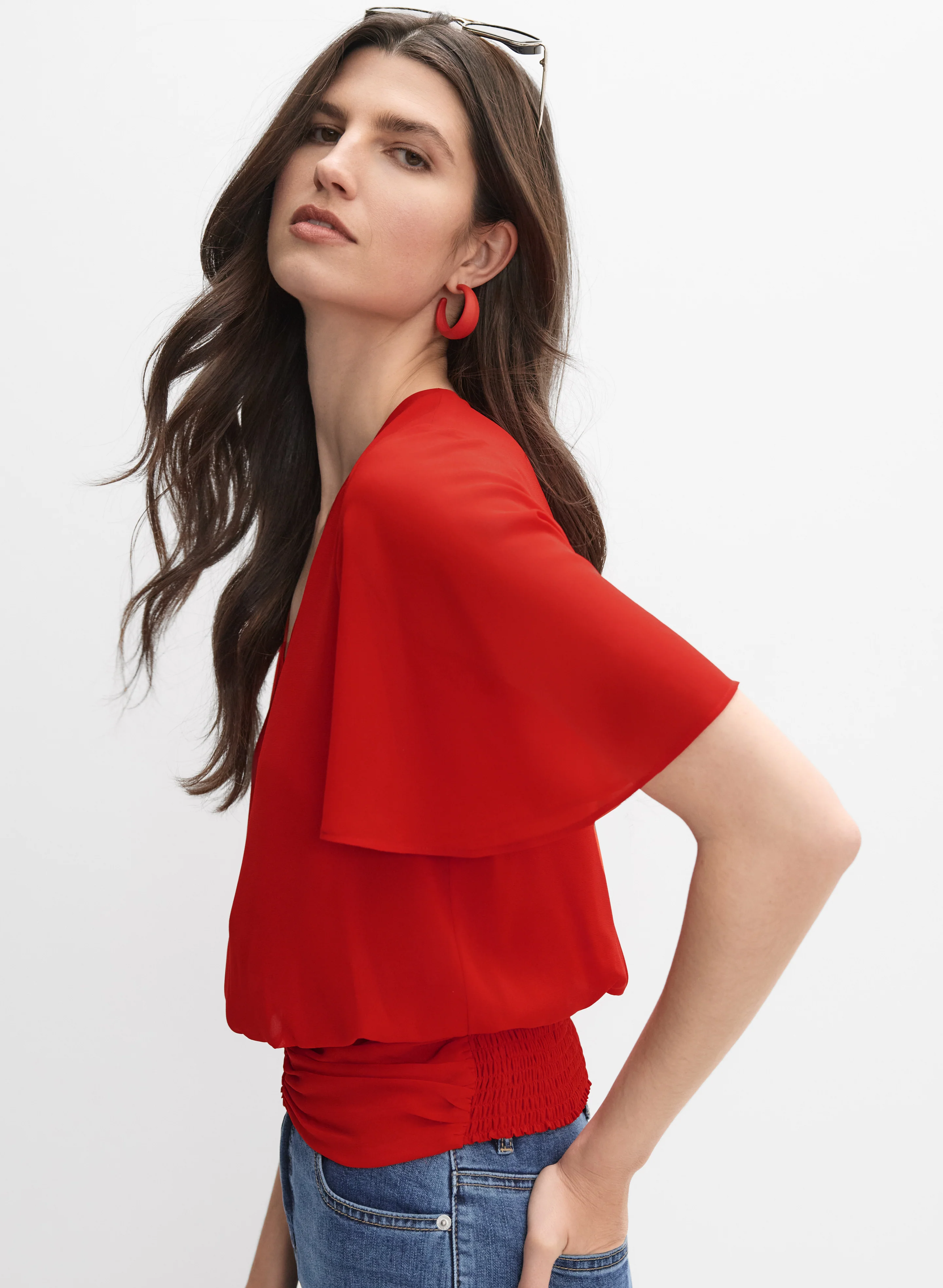 V-Neck Chiffon Blouse - Image 5