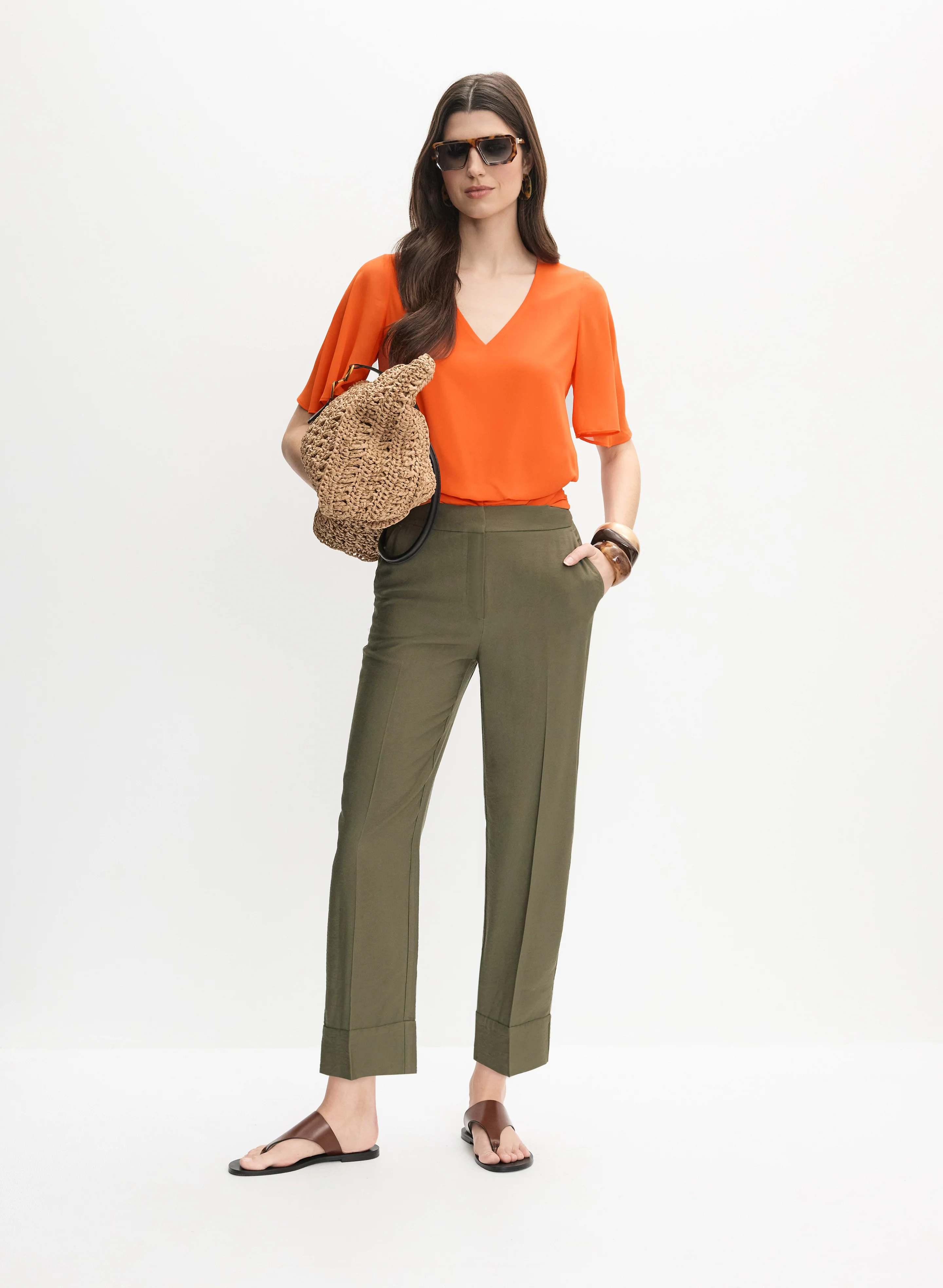 V-Neck Chiffon Blouse - Image 3