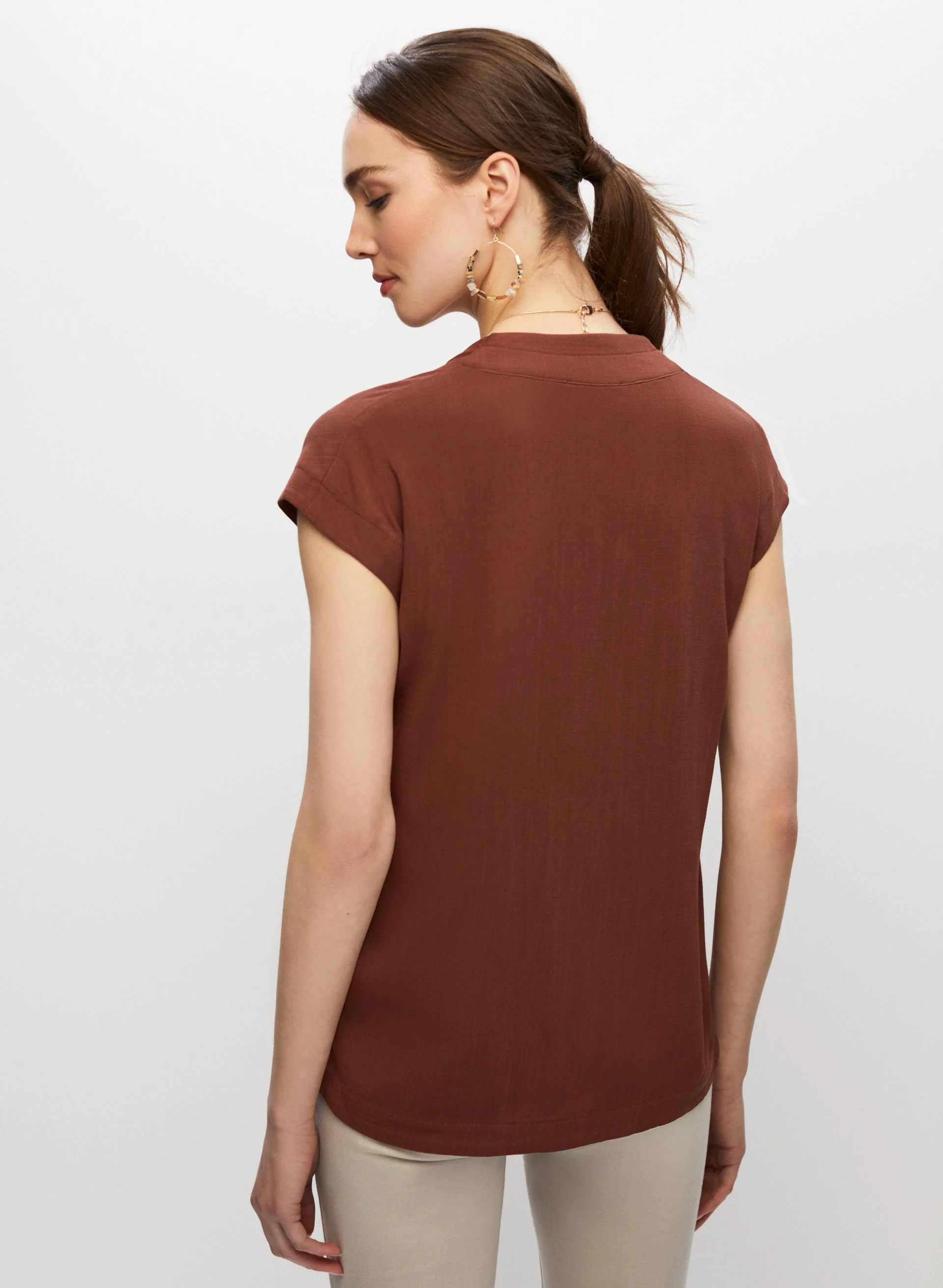 V-neck Short Sleeve Top - Image 2