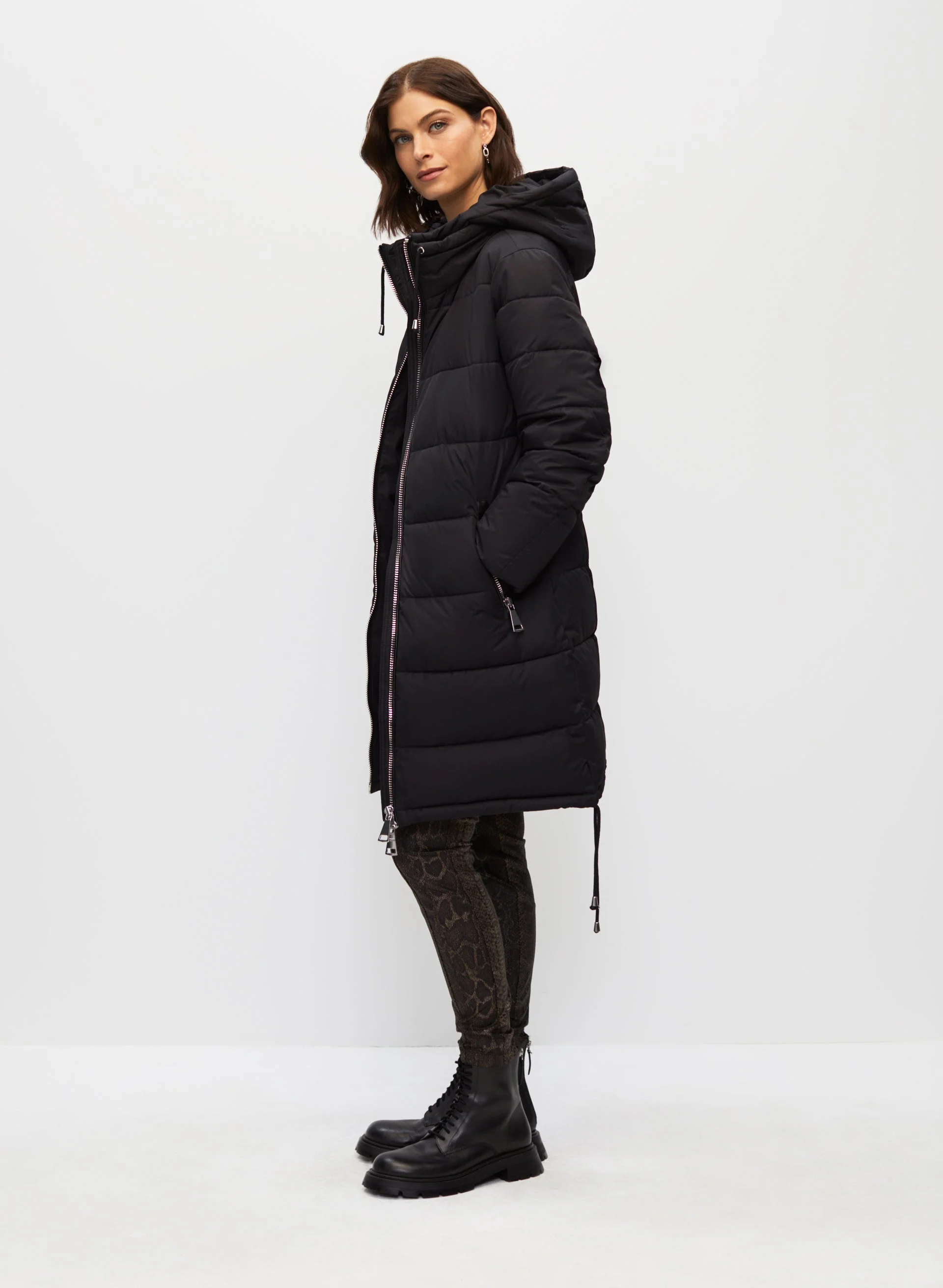 Vegan Down Quilted Coat - Image 4