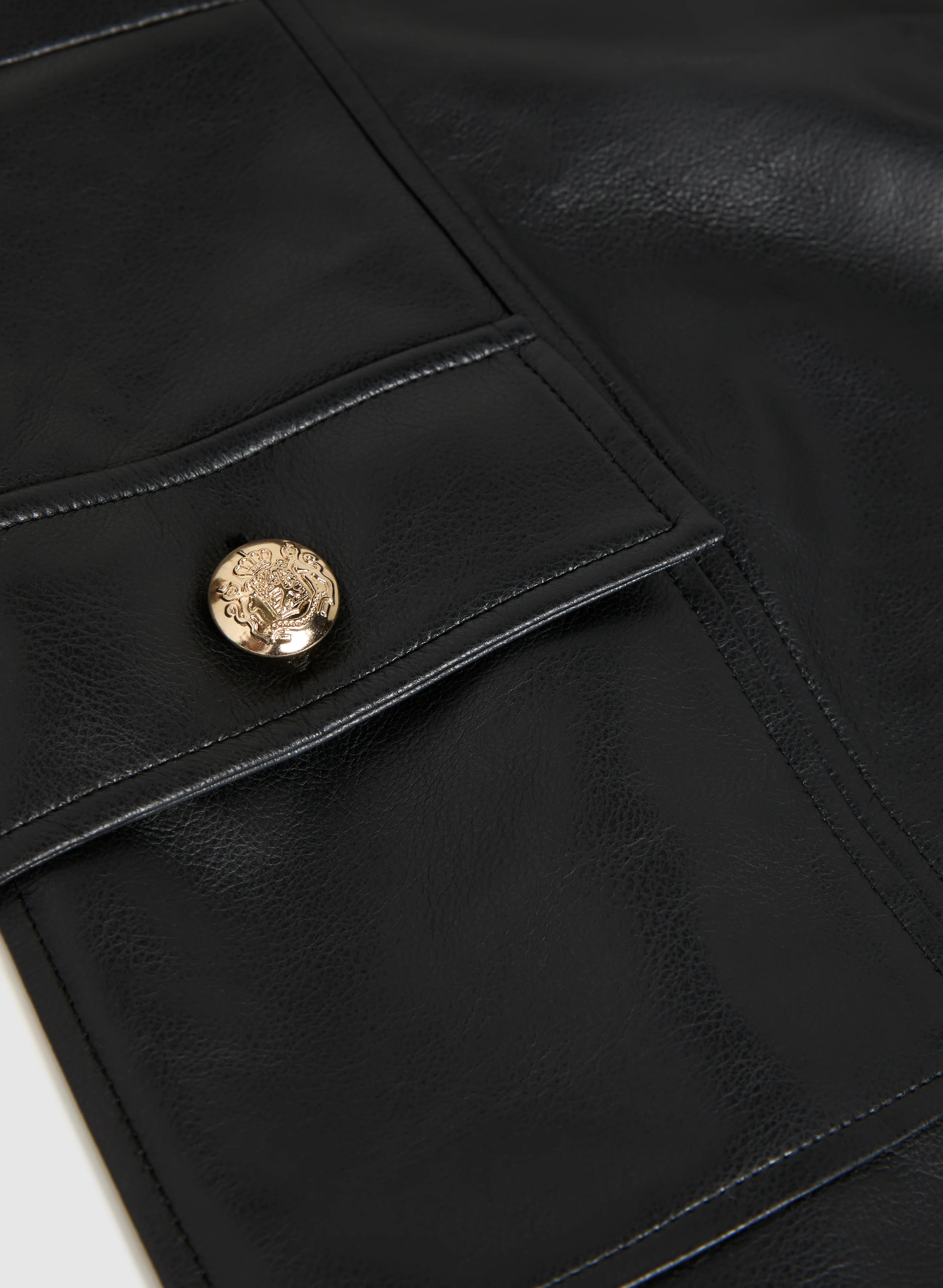 Vegan Leather Crew Neck Dress - Image 7