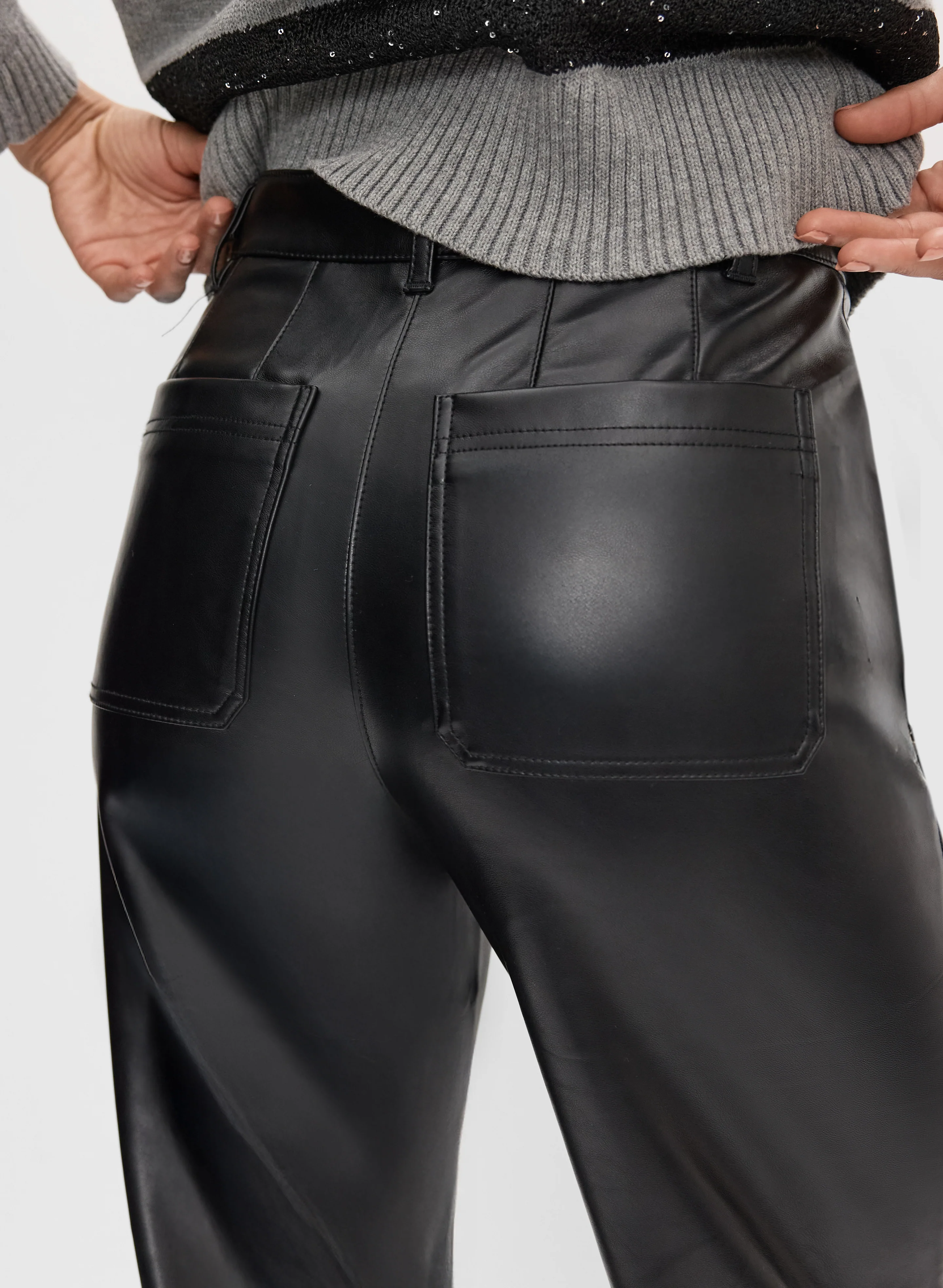 Vegan Leather Pants - Image 4