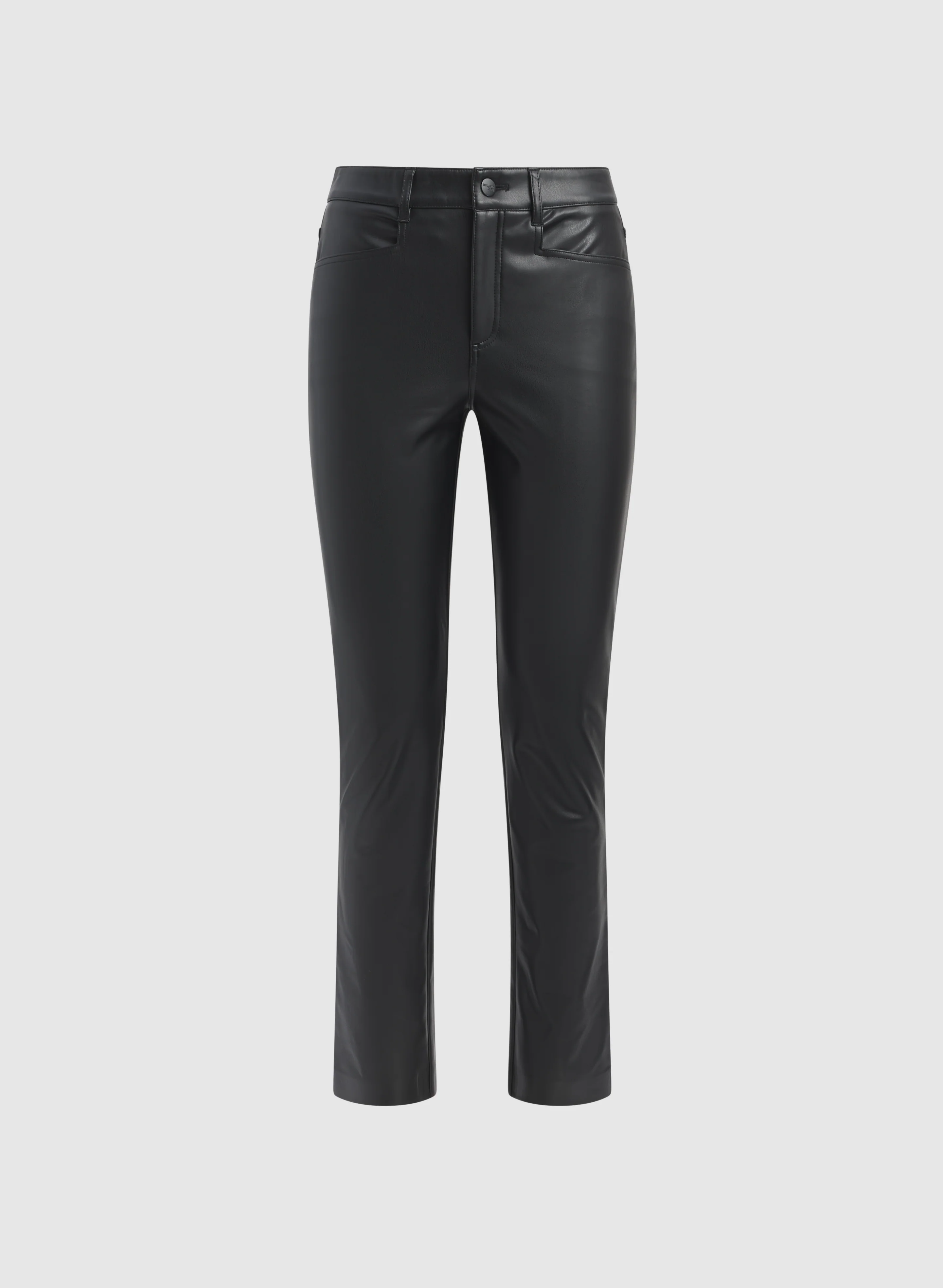 Vegan Leather Straight-Leg Pants - Image 5