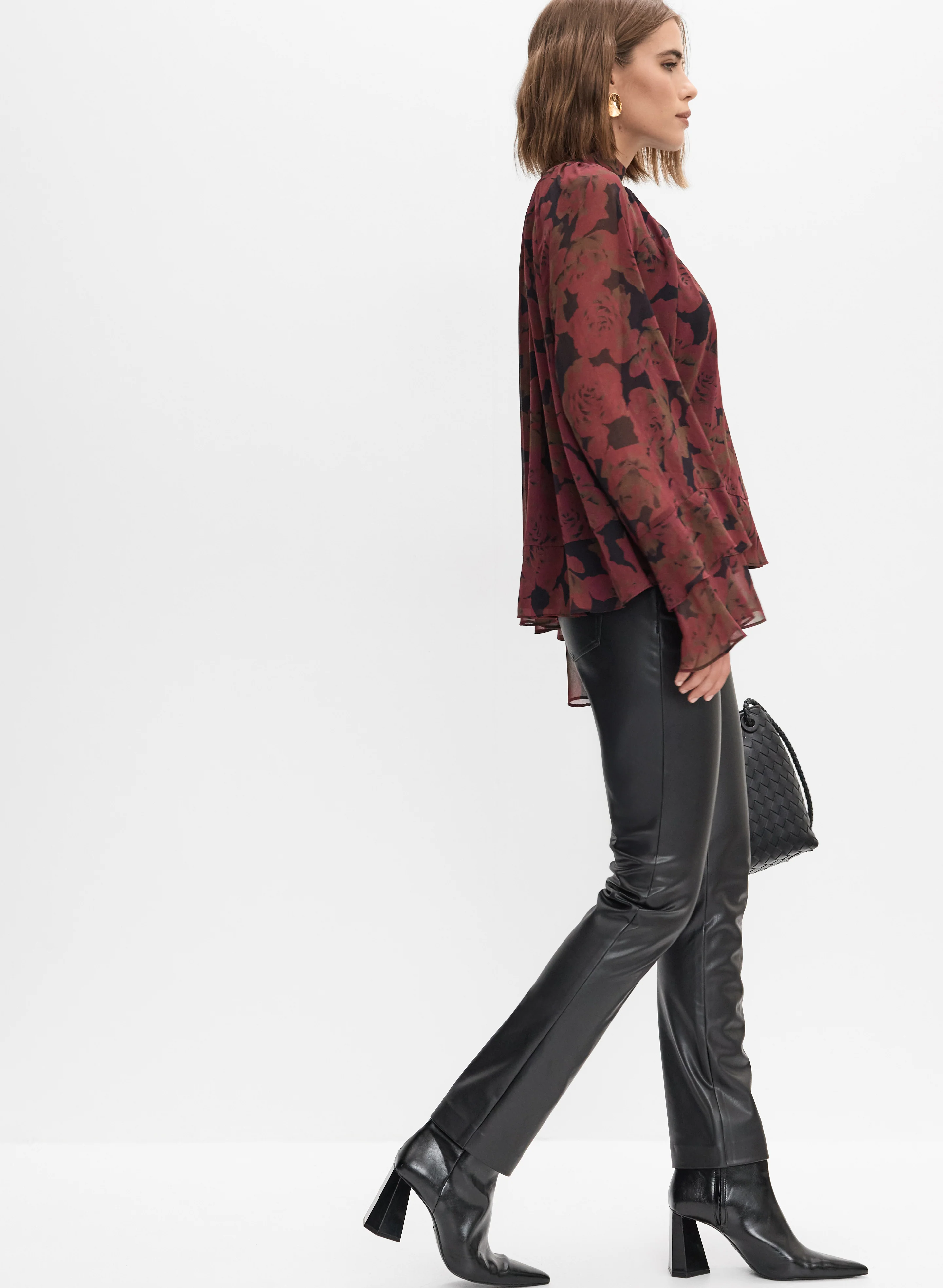 Vegan Leather Straight-Leg Pants - Image 7
