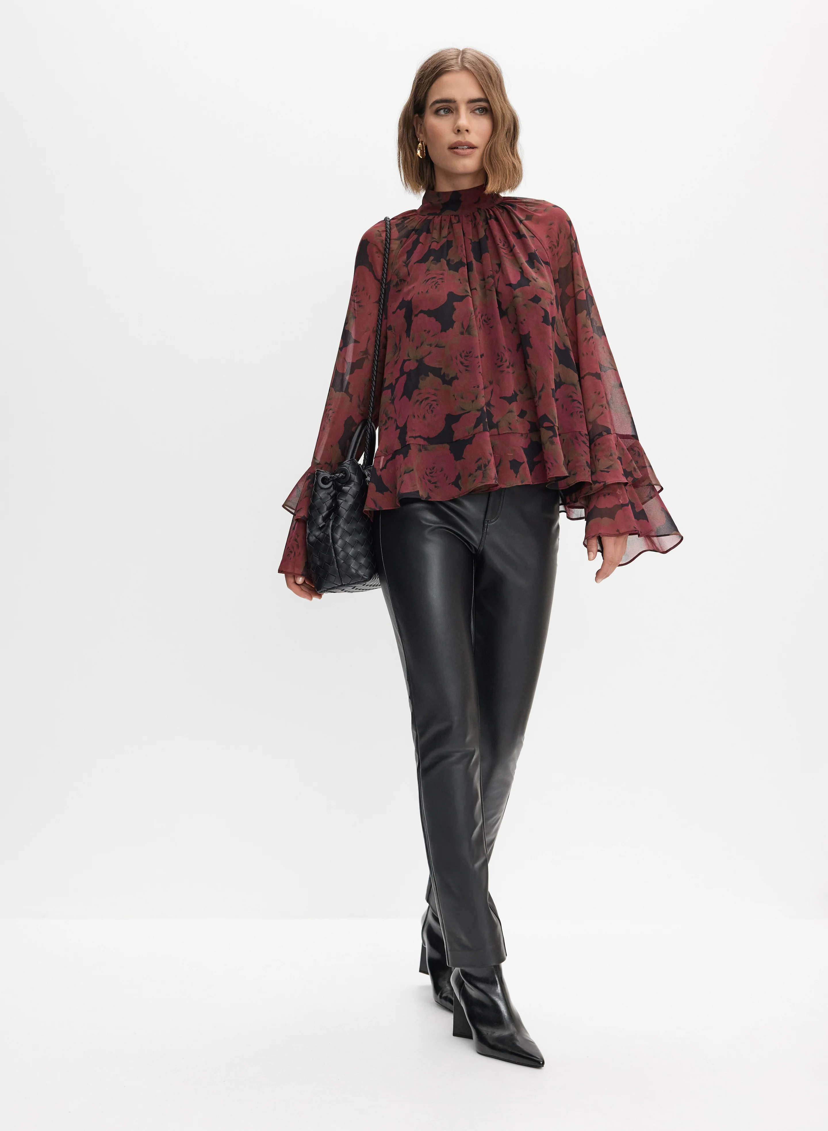 Vegan Leather Straight-Leg Pants - Image 8