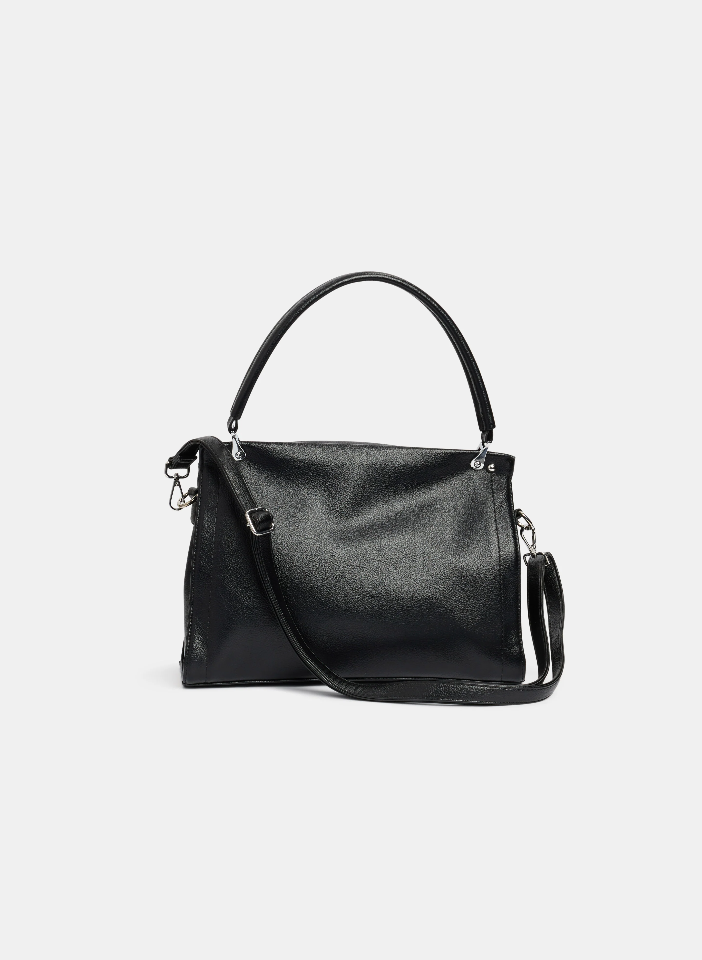 Vegan Leather Zip Handbag