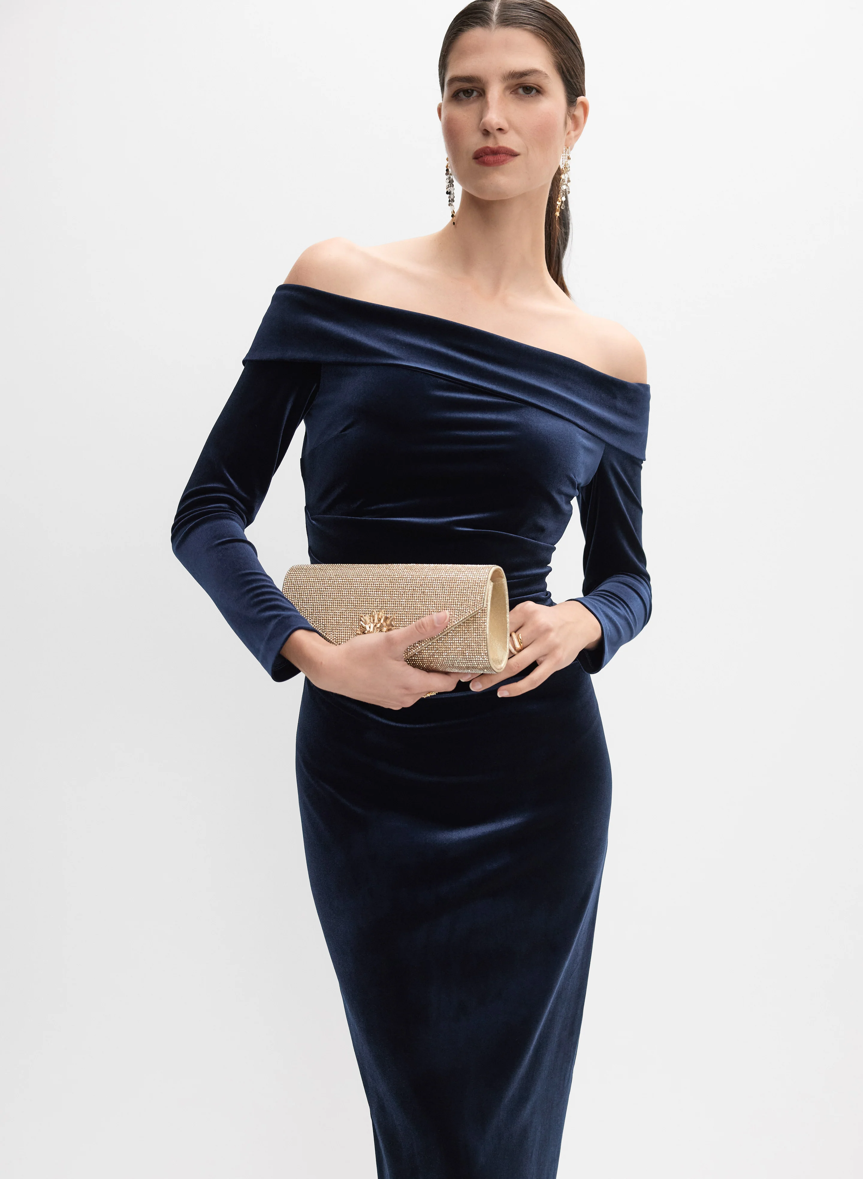 Velvet Midi Dress - Image 7