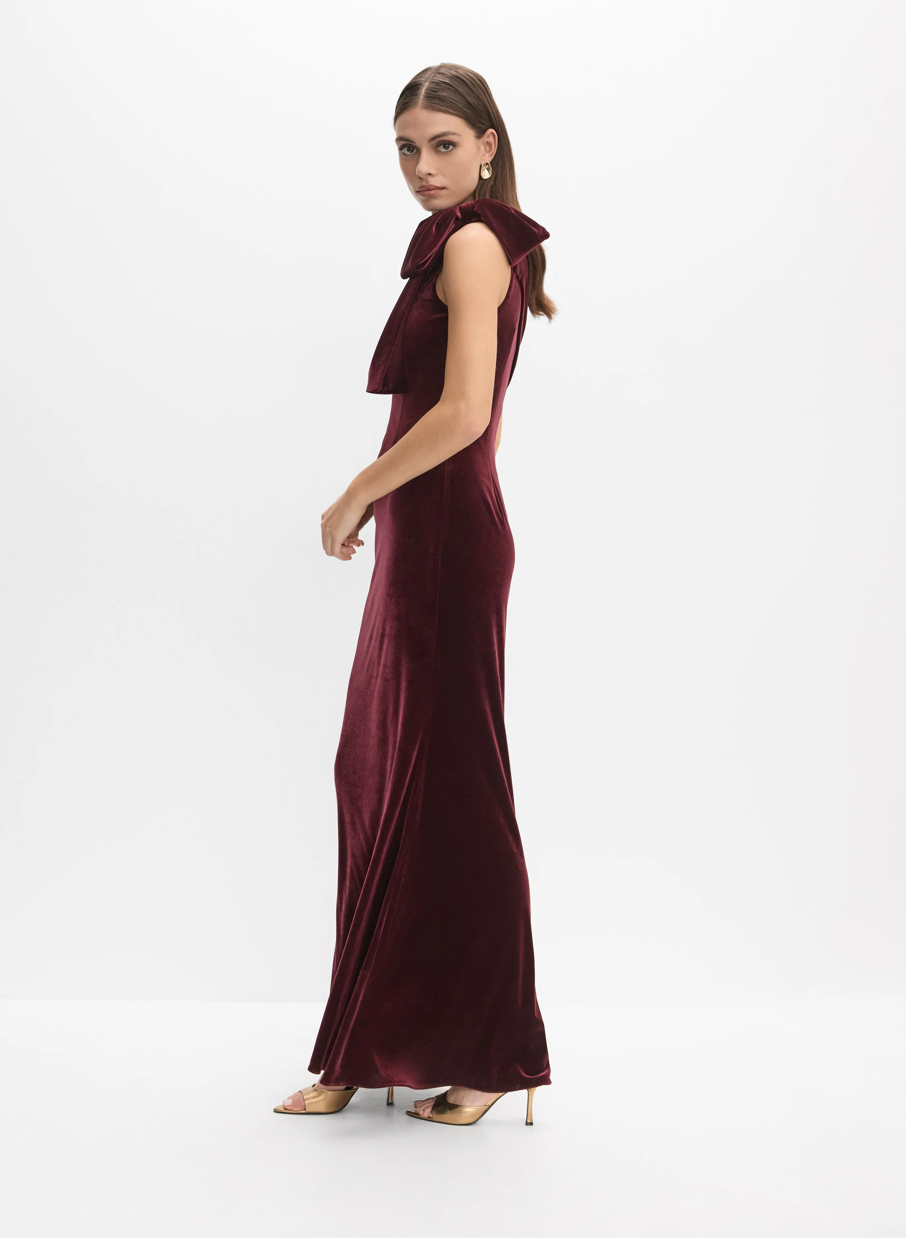 Velvet One-Shoulder Dress - Image 2