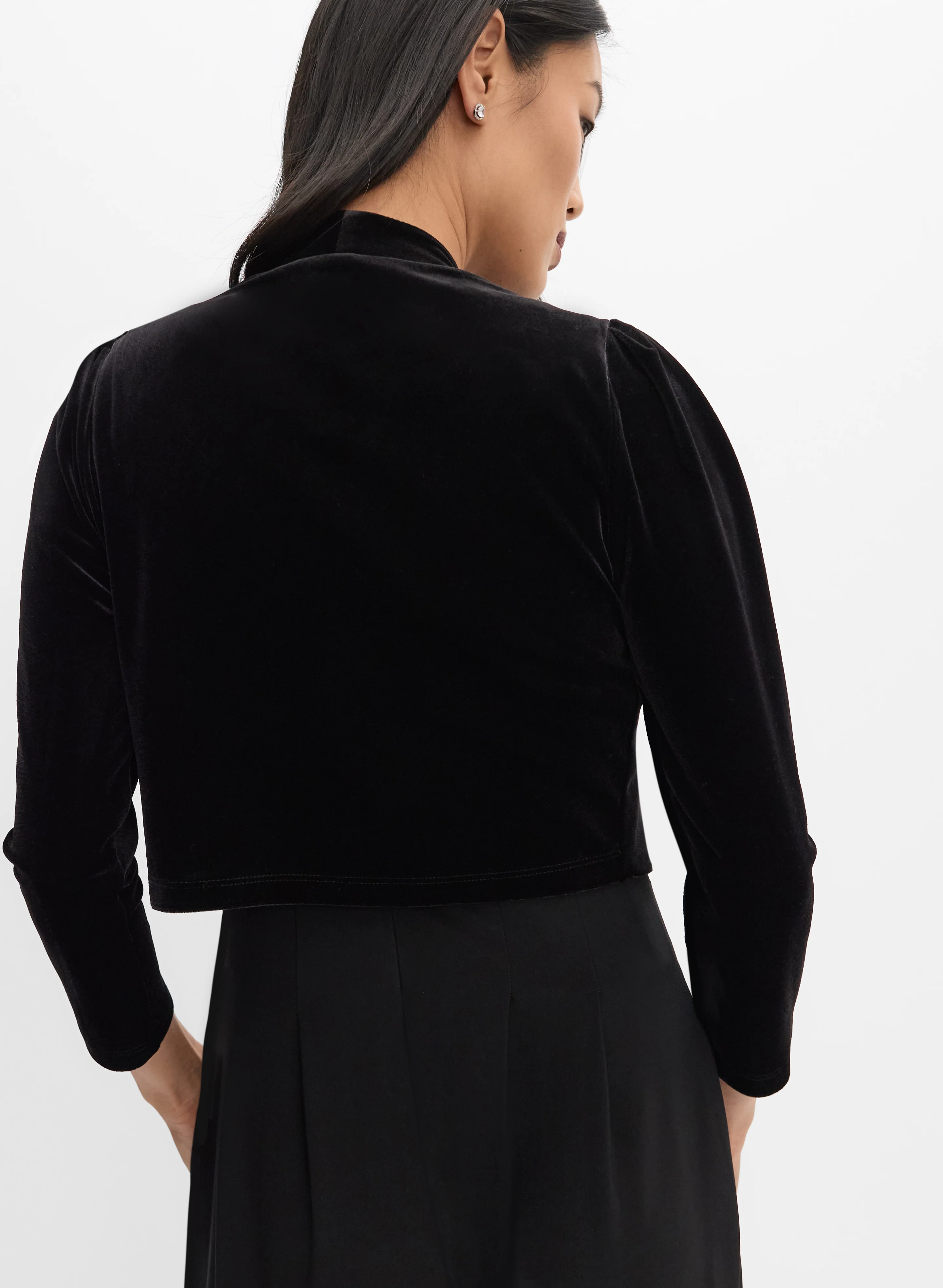 Velvet Puff Sleeve Bolero - Image 4