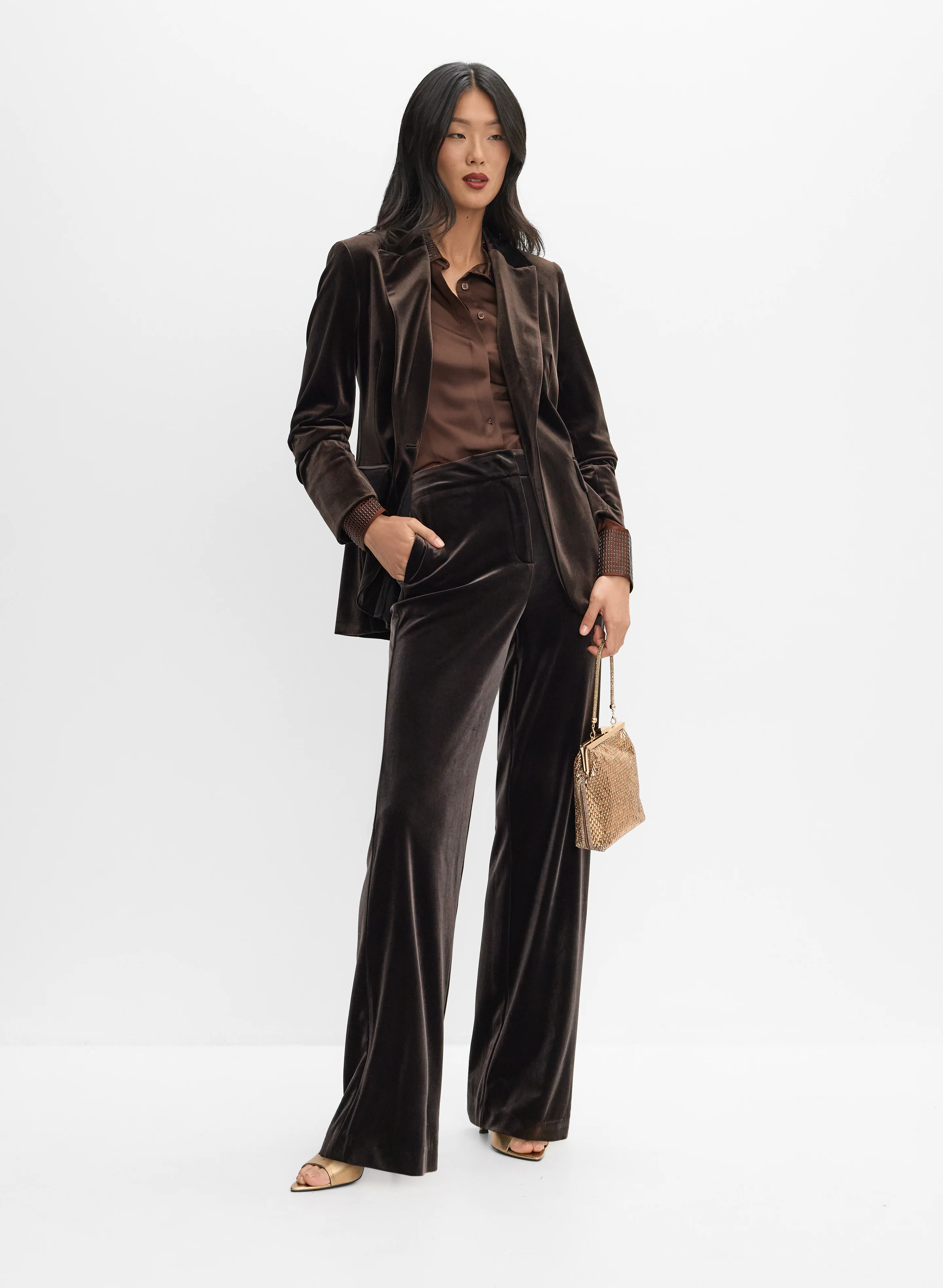 Velvet Wide-Leg Pants - Image 3