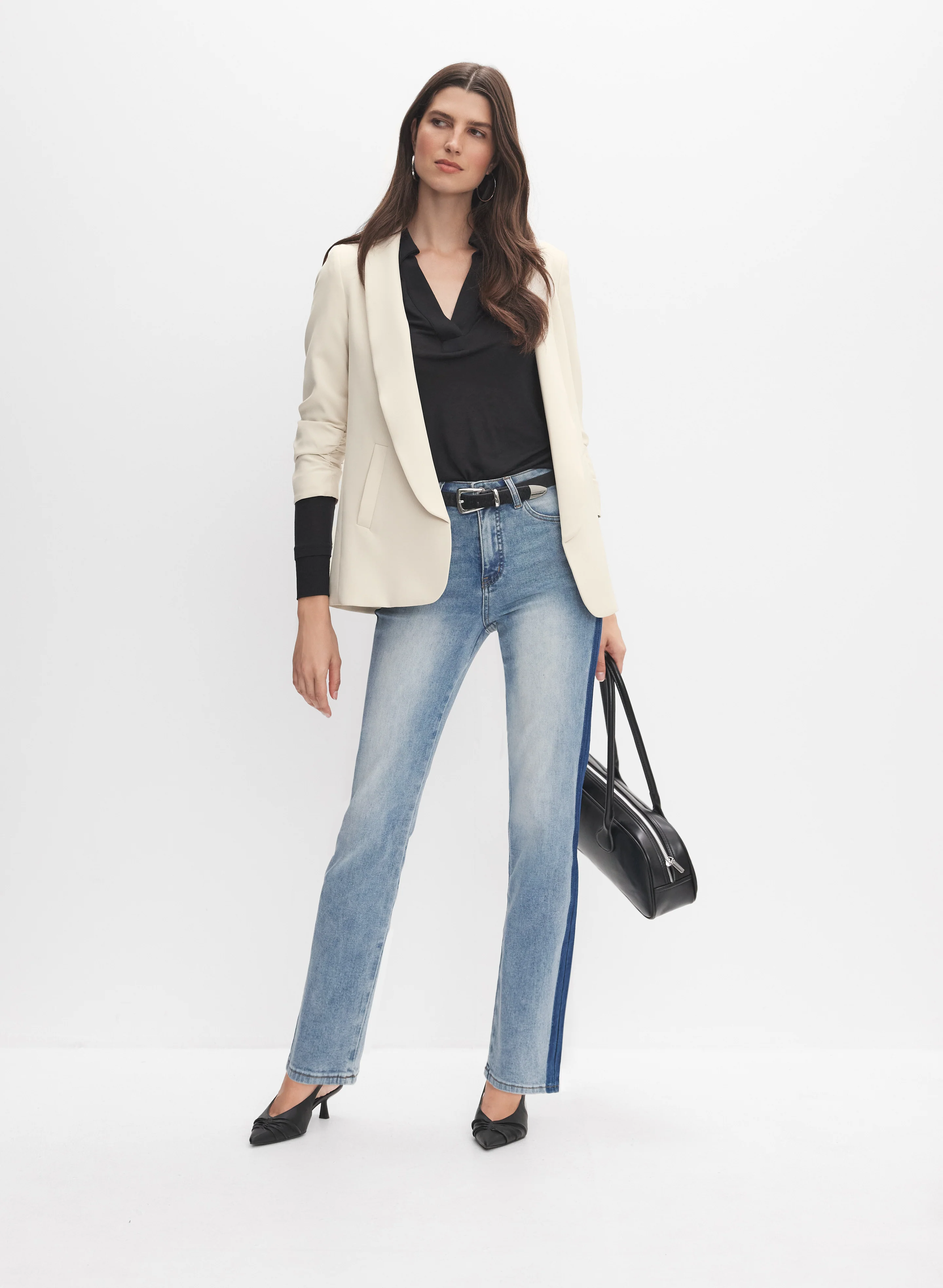 Washed Seam Straight Leg Jeans - Image 3