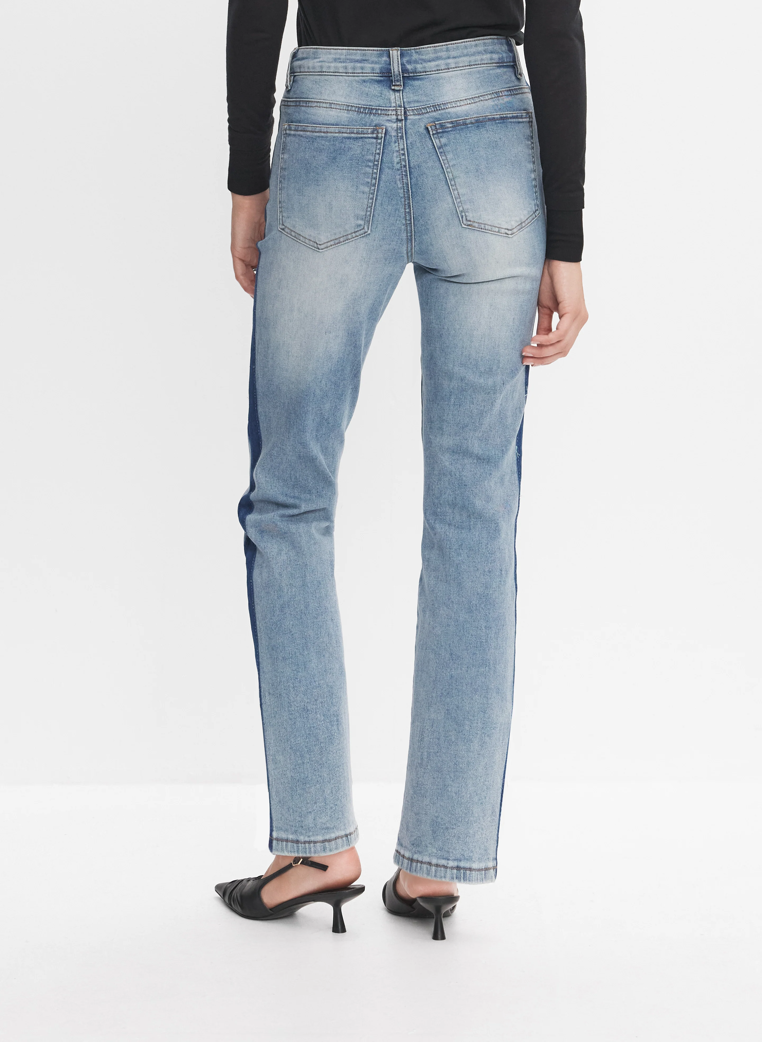 Washed Seam Straight Leg Jeans - Image 4