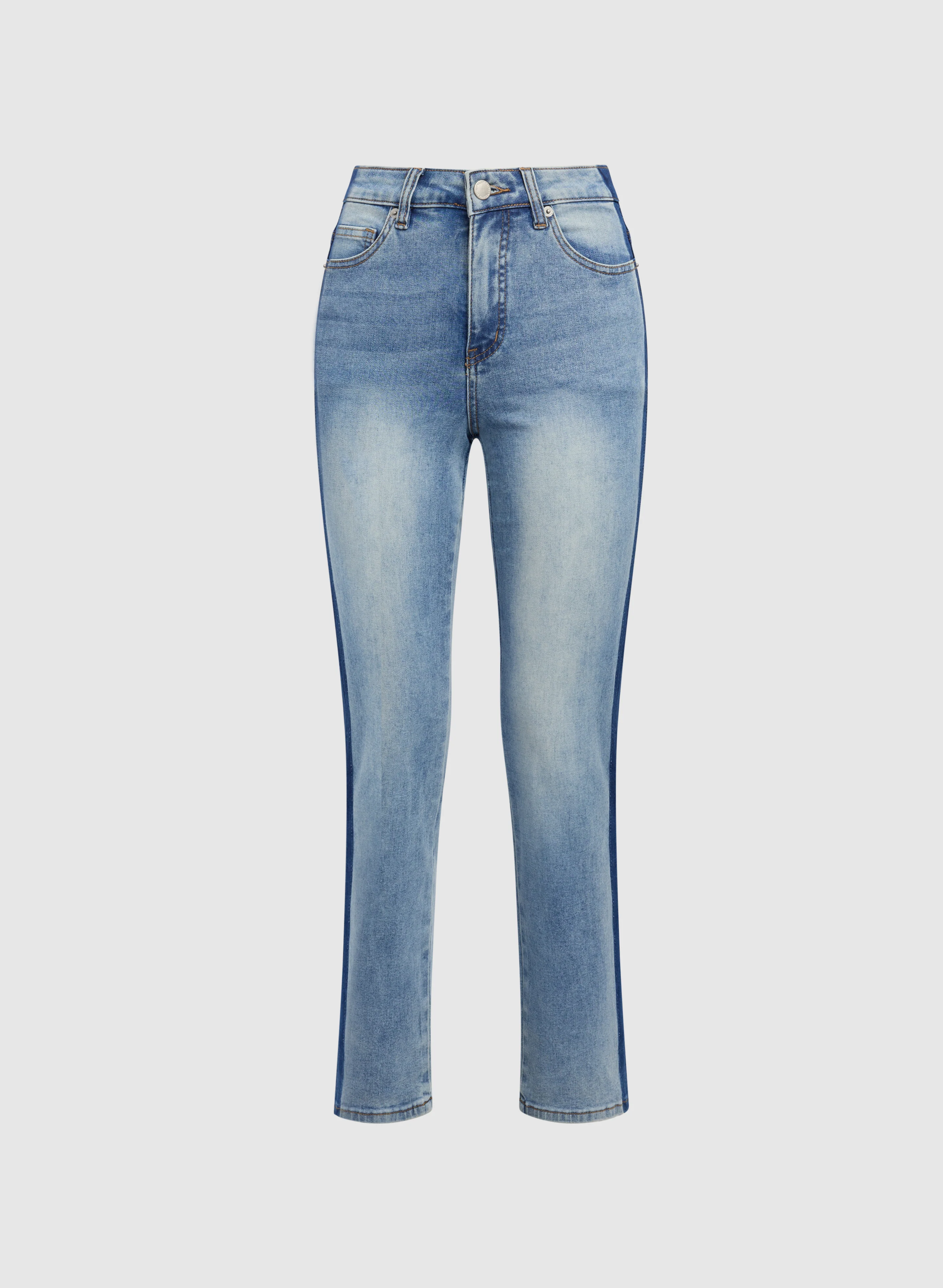 Washed Seam Straight Leg Jeans - Image 6