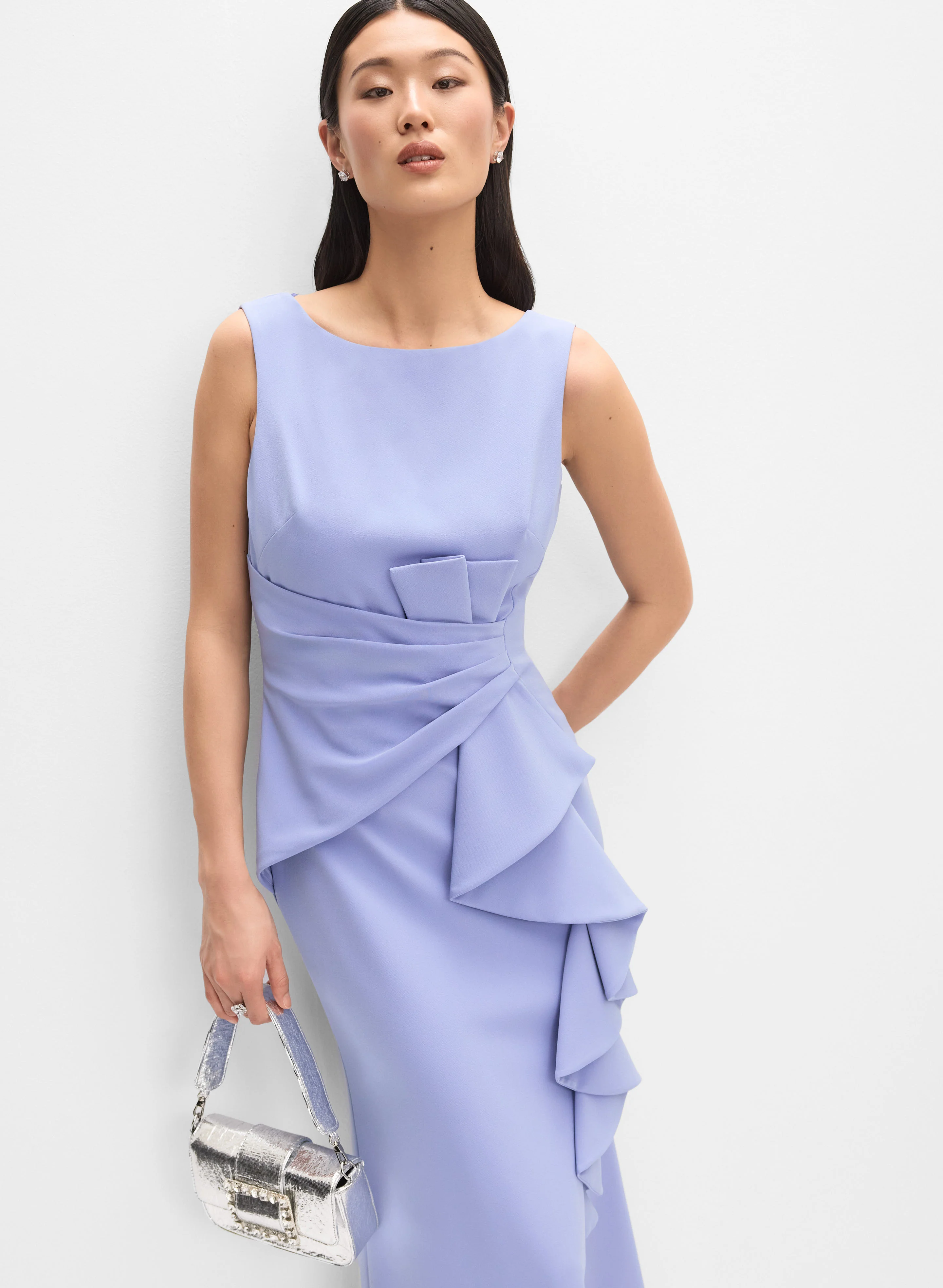Waterfall Ruffle Front Dress - Image 4