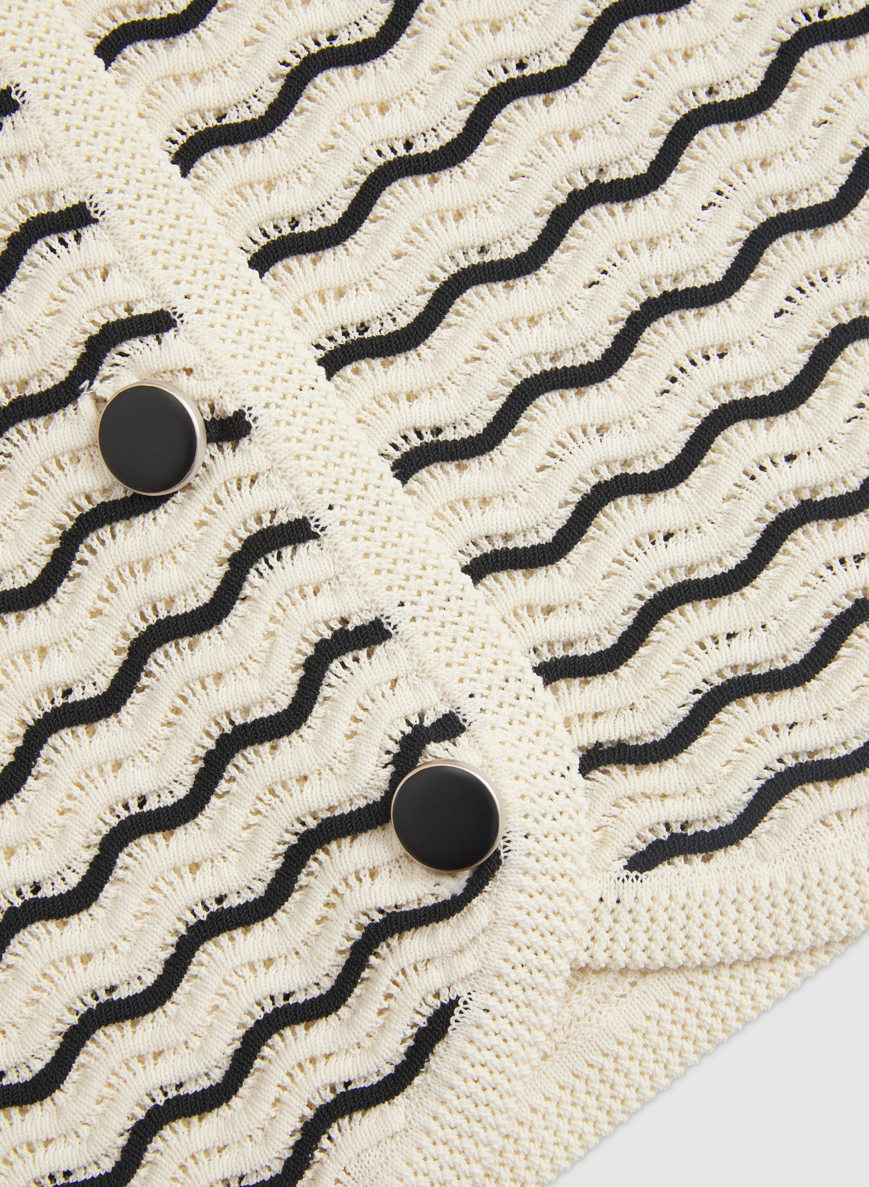 Wave Stitch Pointelle Cardigan - Image 7