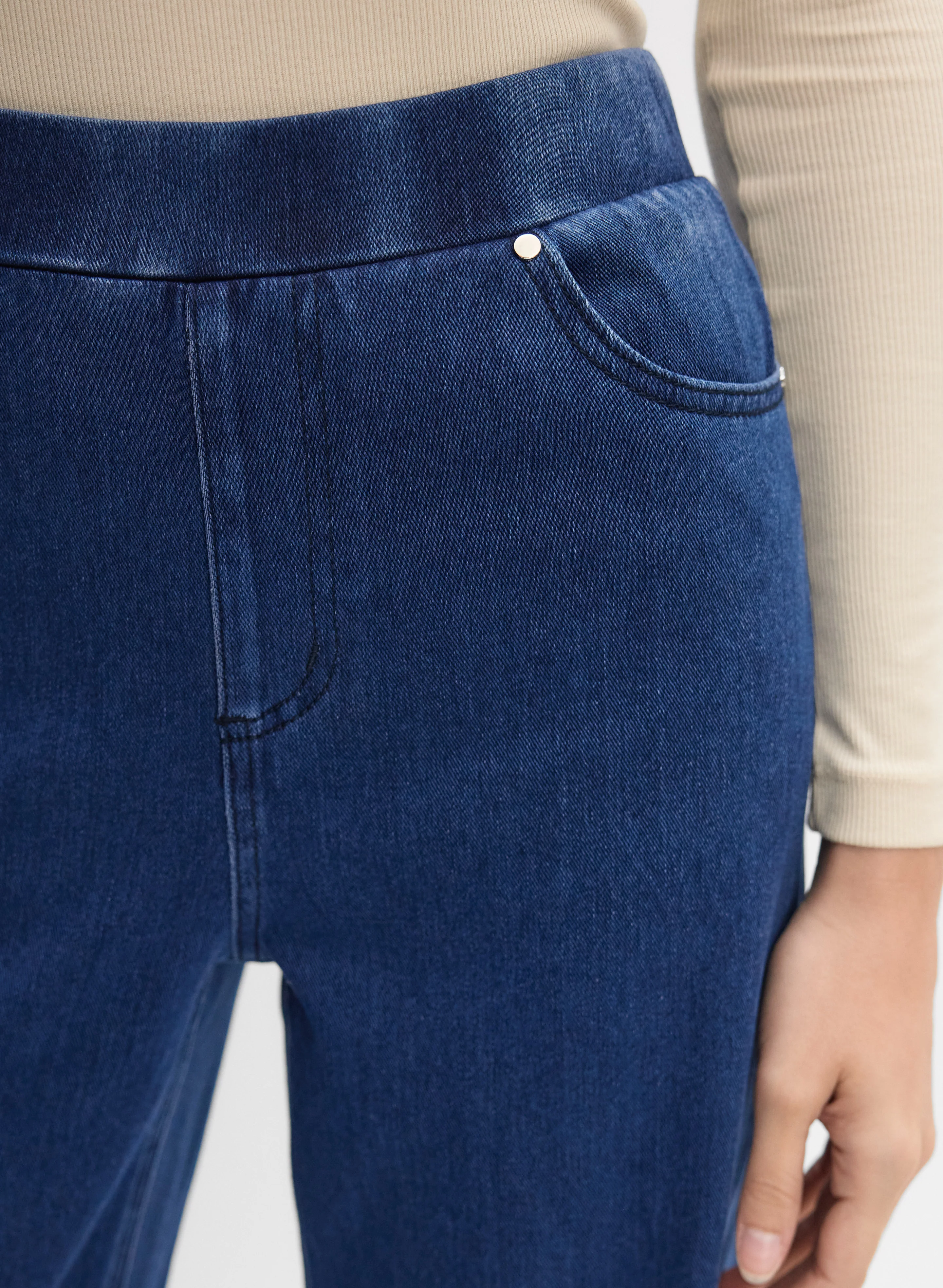 Wide-Leg Knit Jeans - Image 4