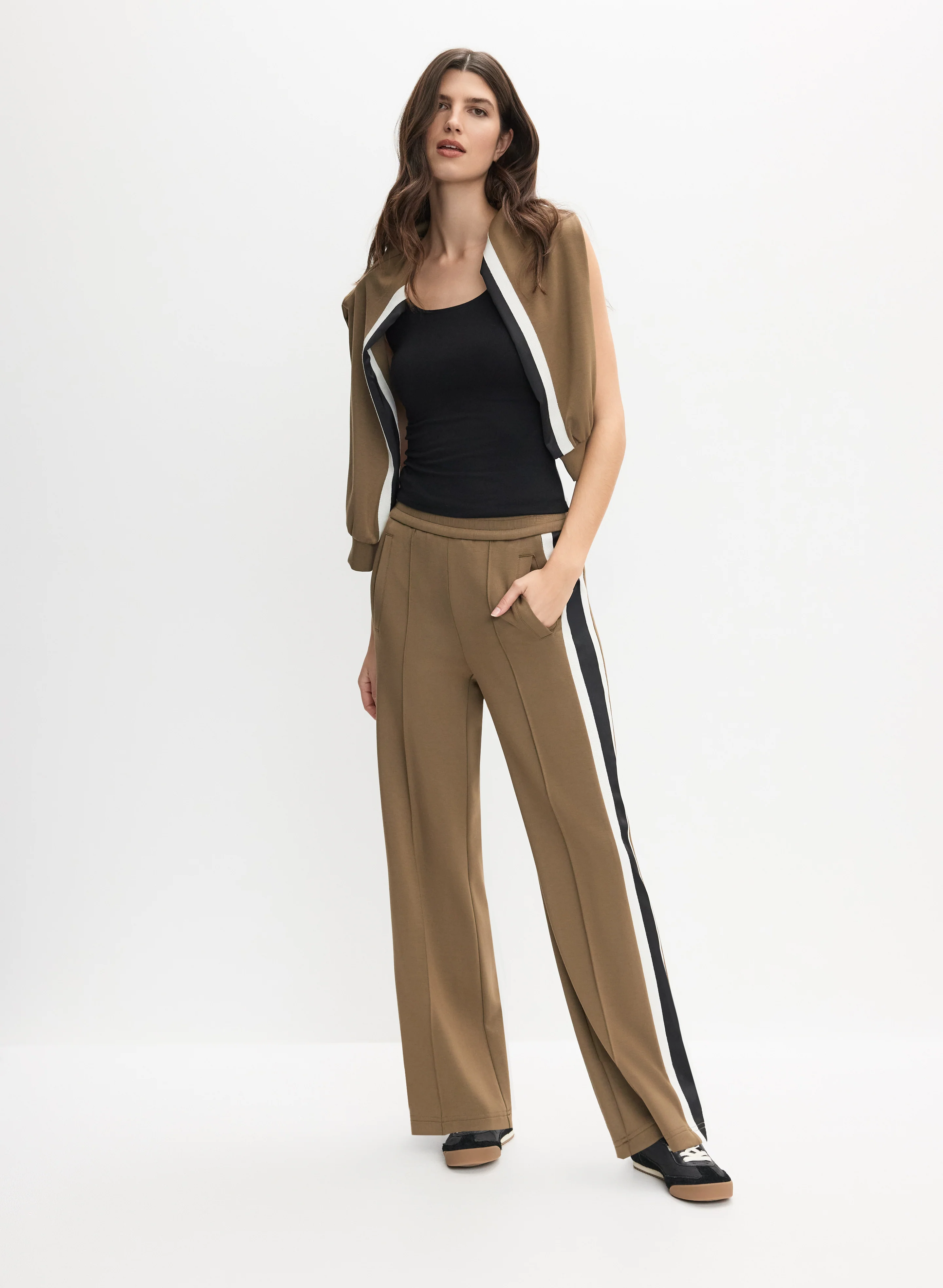 Contrast Stripe Pull-On Pants - Image 5