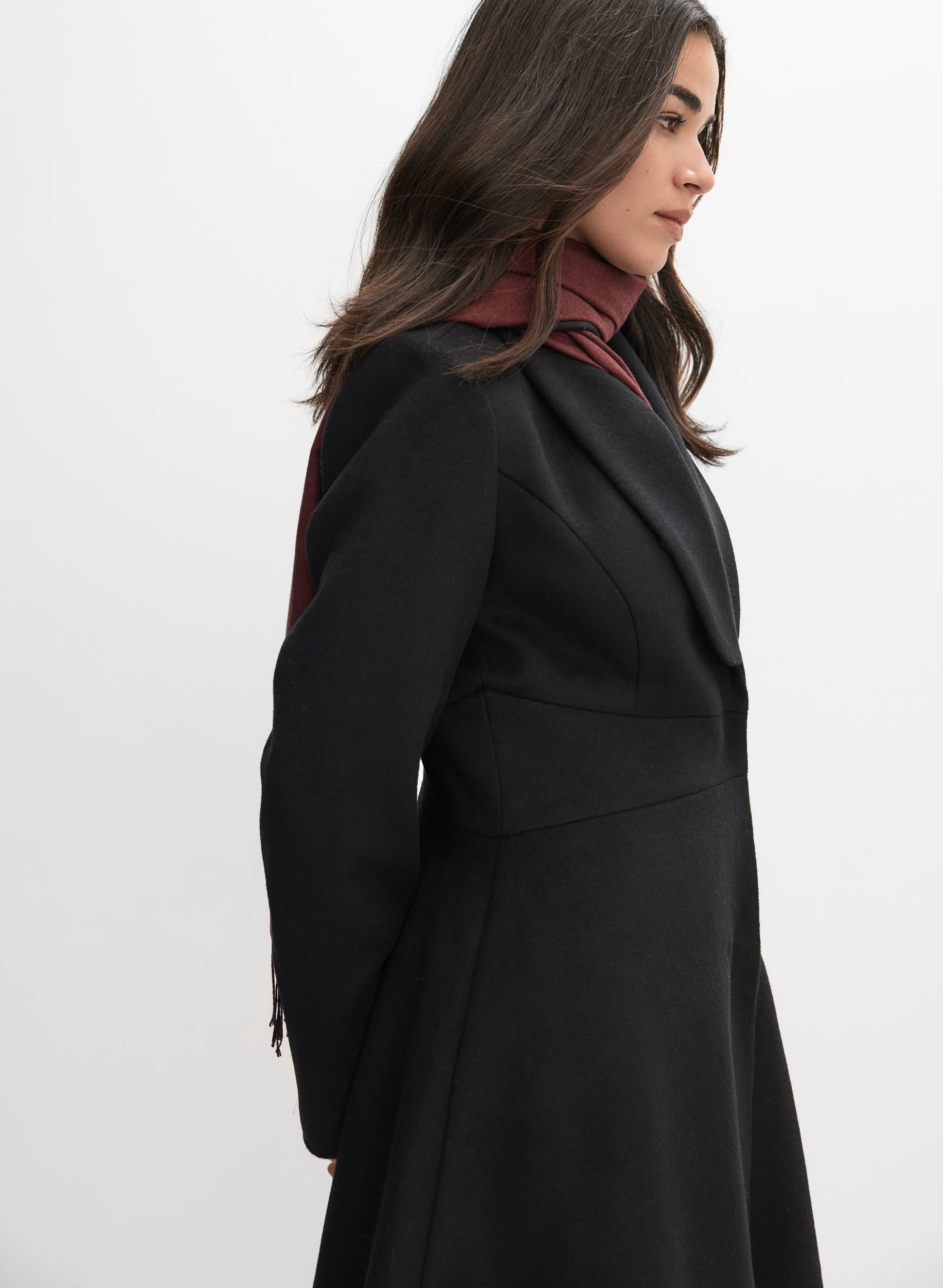 Wool-Blend Shawl Collar Coat - Image 8