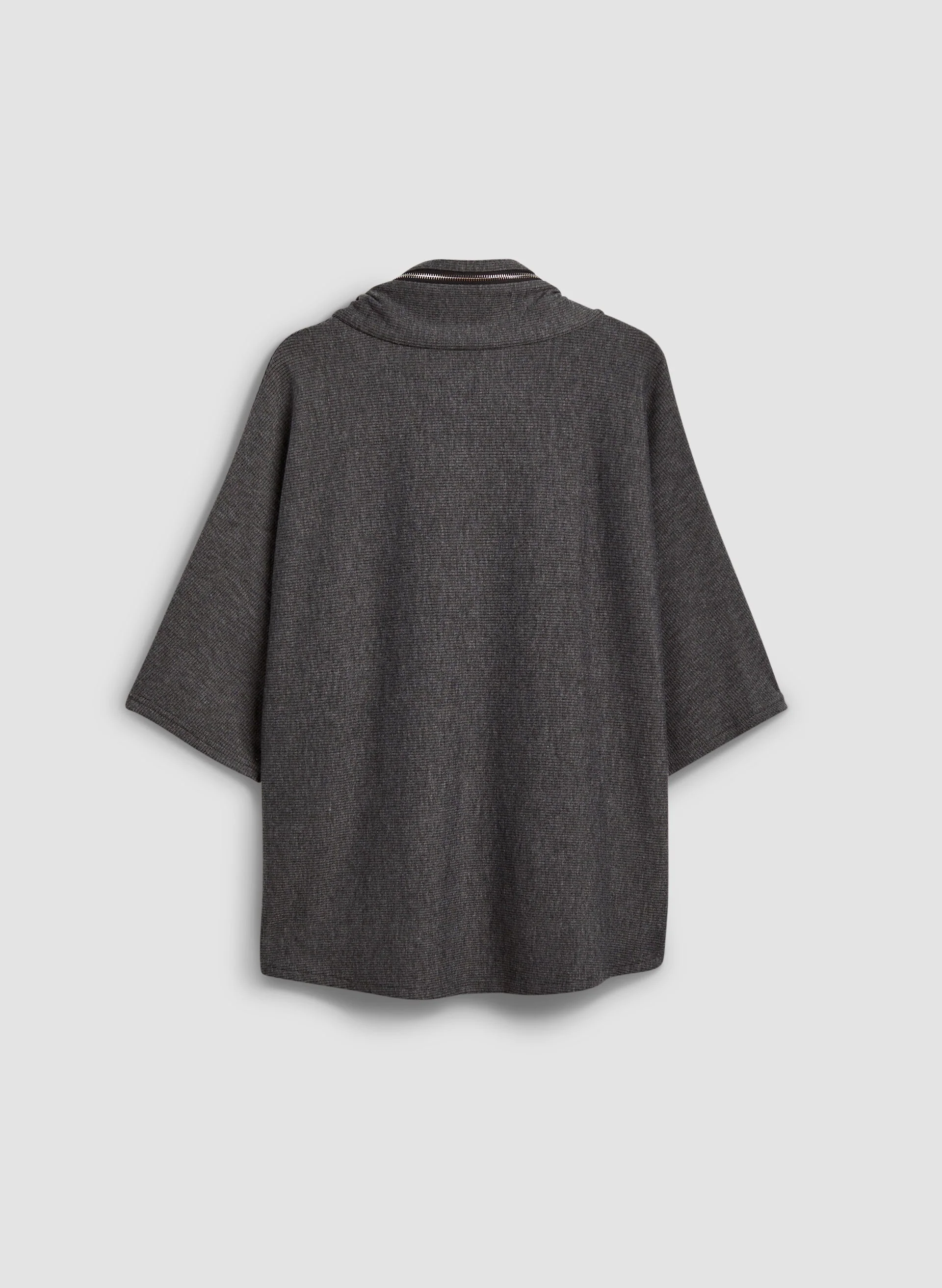 Zip Detail Funnel Neck Top - Image 6