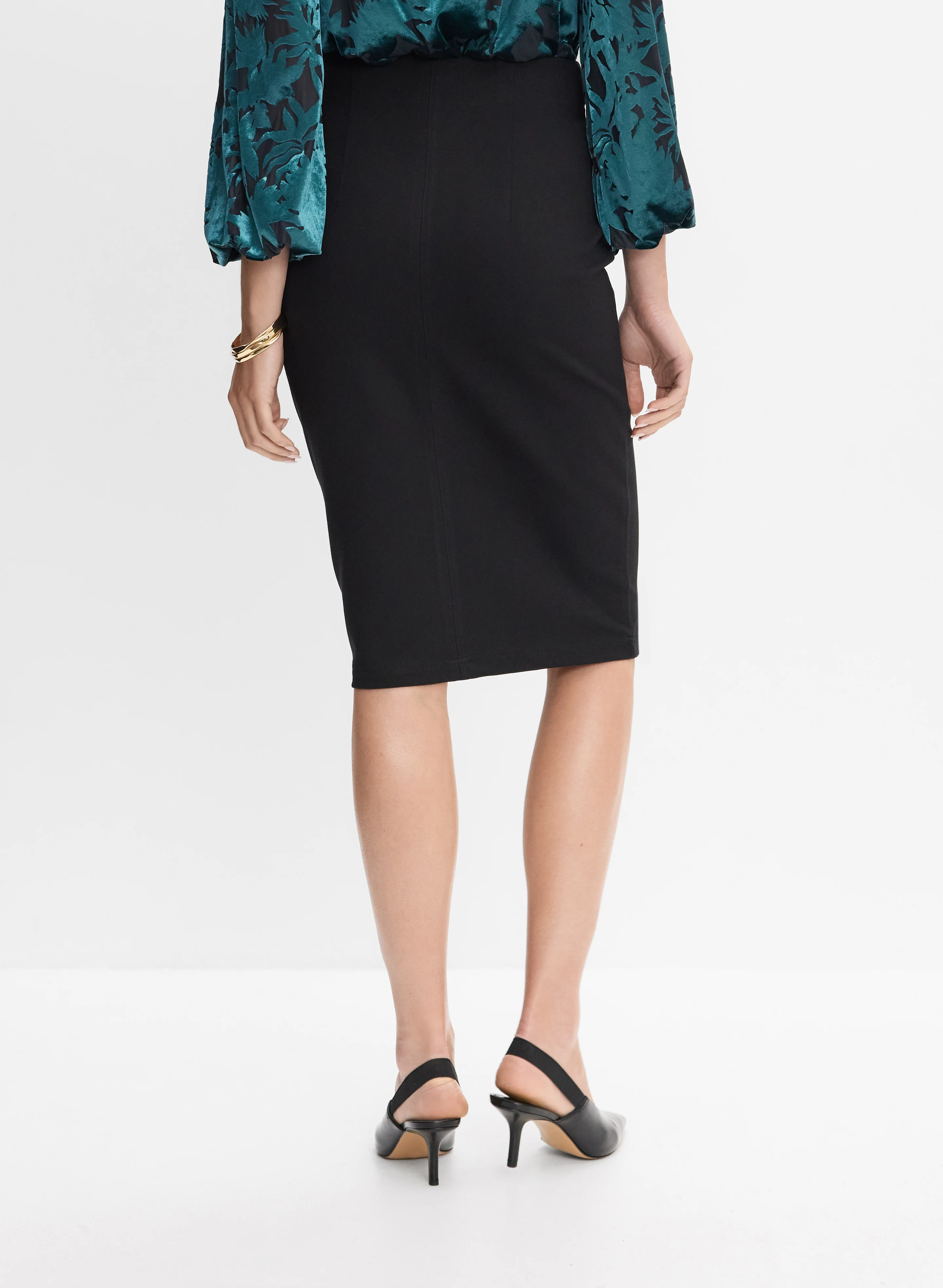 Zip-Front Pencil Skirt - Image 2