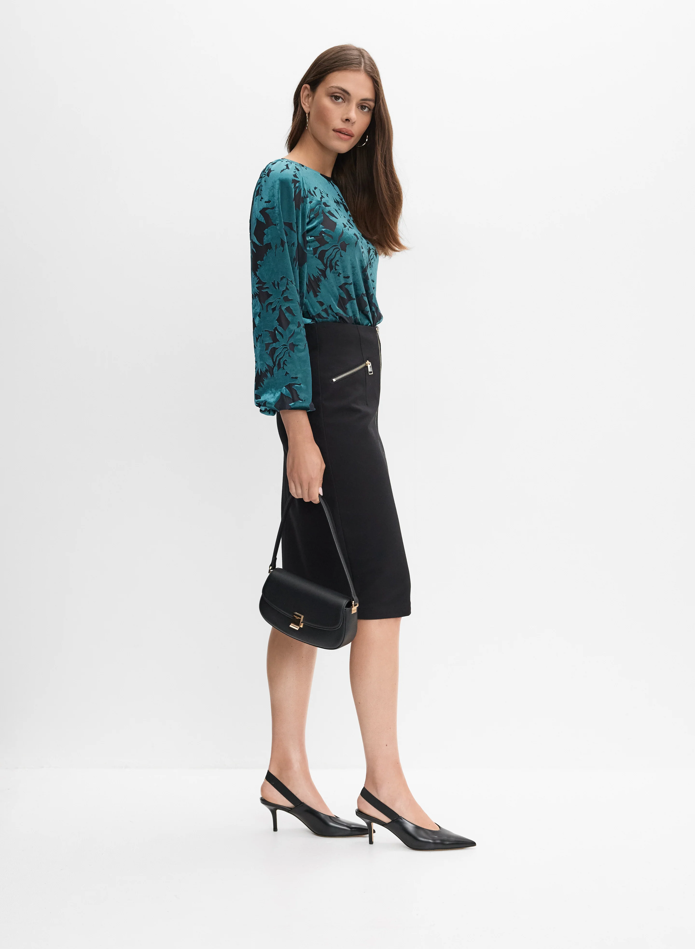 Zip-Front Pencil Skirt - Image 5